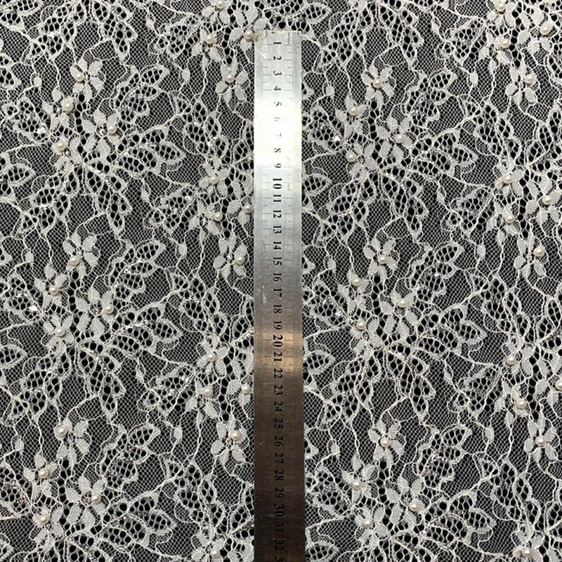Lace Fabric Sequin Nylon Warp Knit for Women's Wear Wholesale Supplier 7